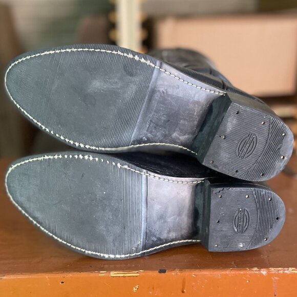 COWTOWN Men's Size 10.5 EE Black Bullhide Leather Rodeo Cowboy Boots W-906 - Picture 8 of 10